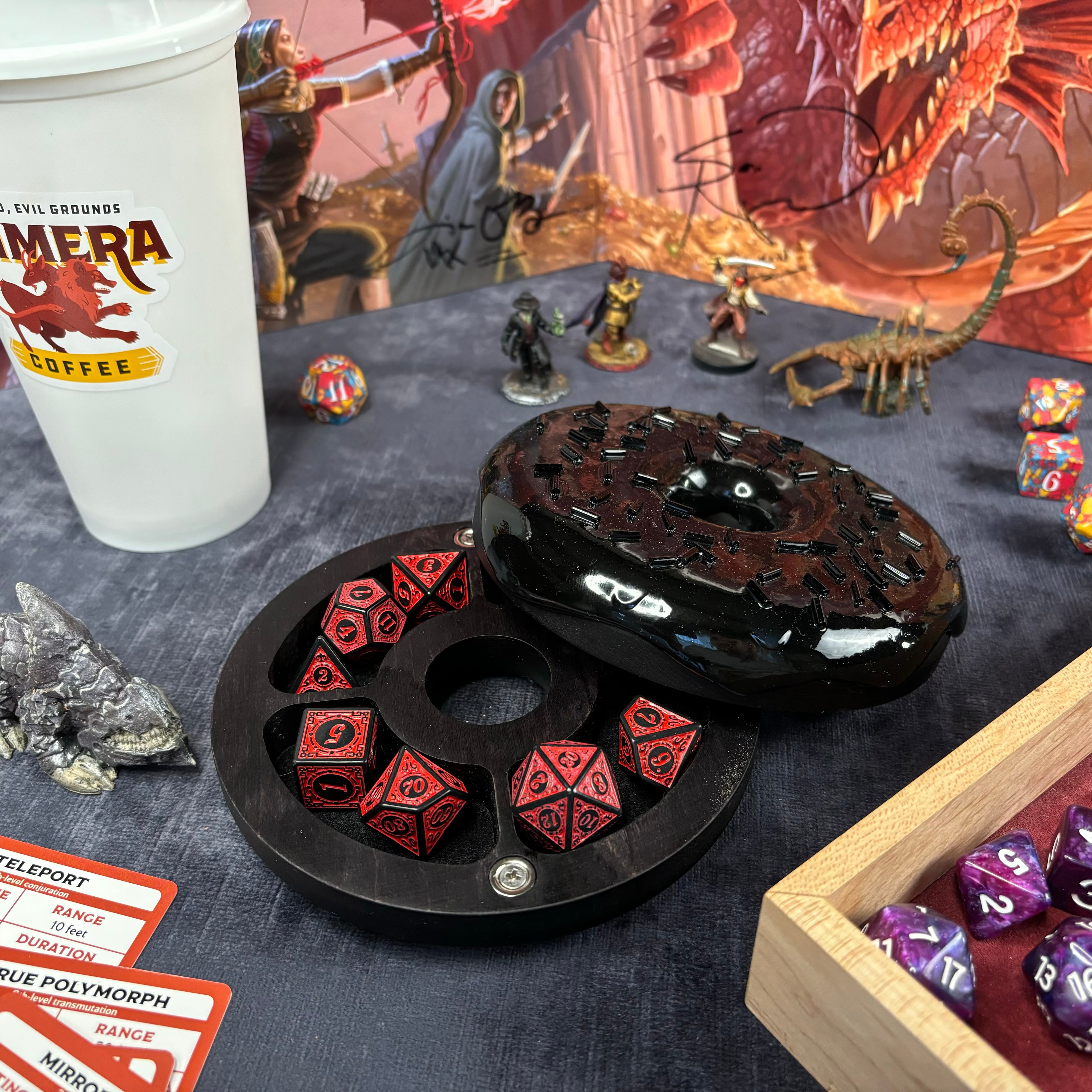 Deluxe Dodecadonut – Super Premium Wooden Donut Dice Vault