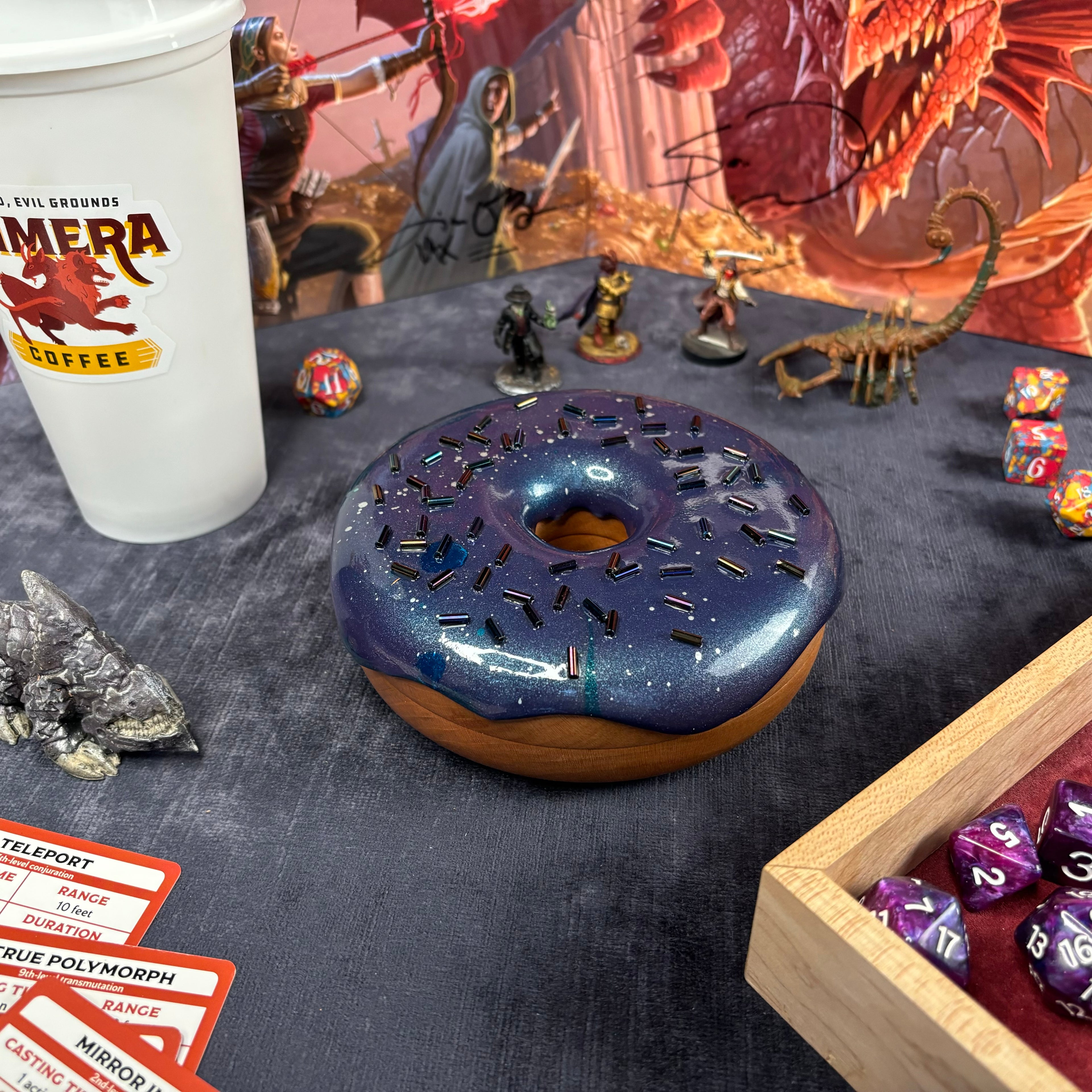 Deluxe Dodecadonut – Super Premium Wooden Donut Dice Vault