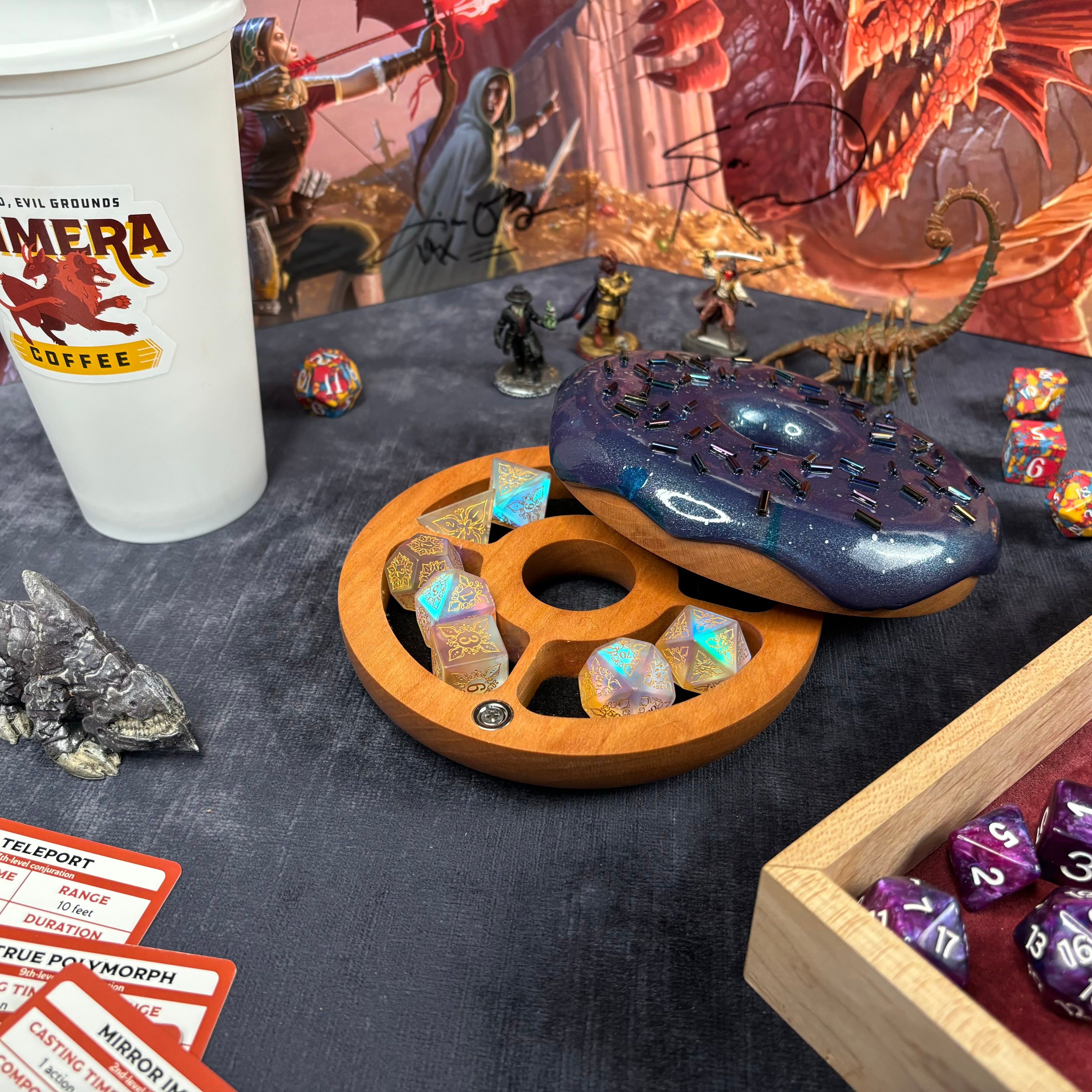 Deluxe Dodecadonut – Super Premium Wooden Donut Dice Vault