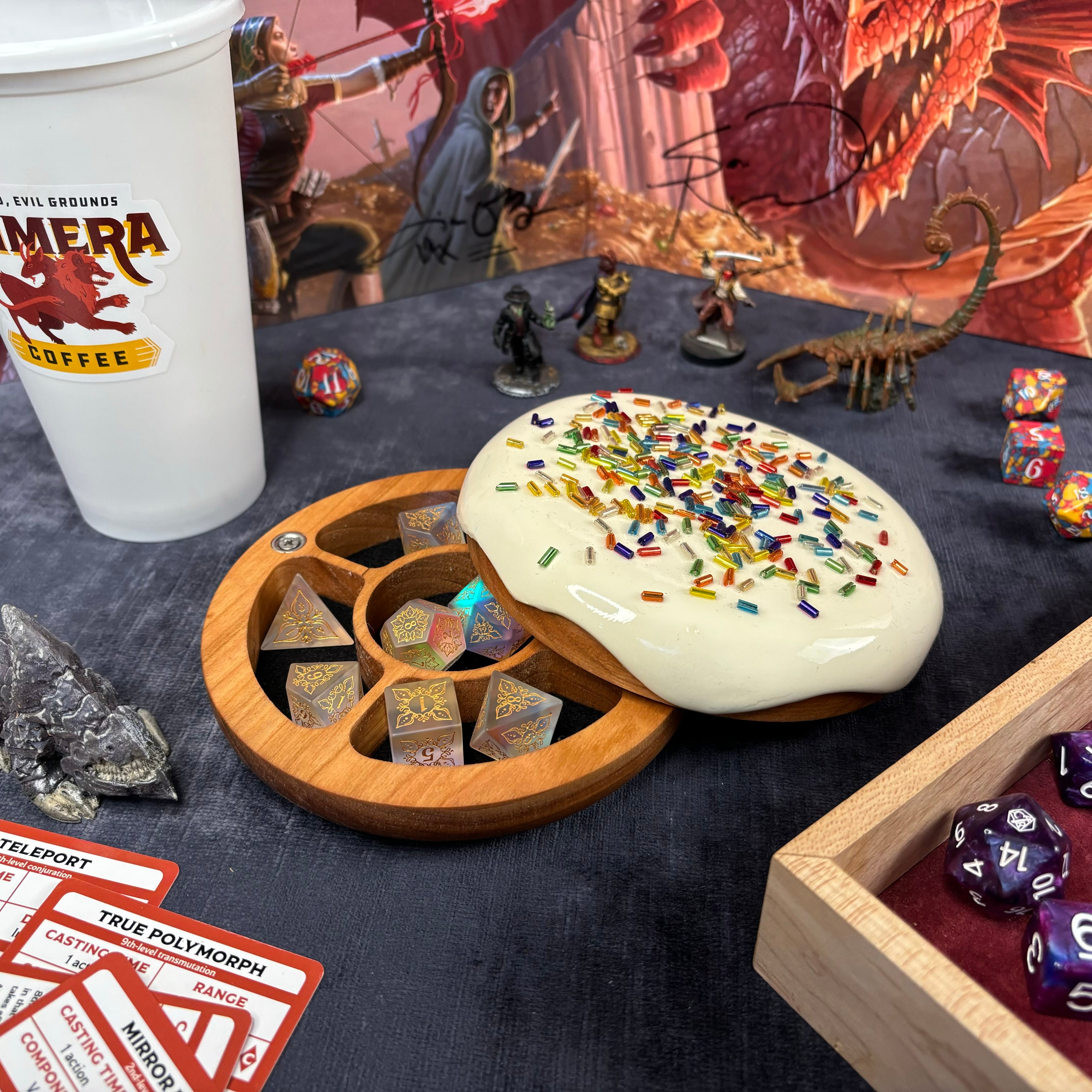 Jelly Dodecadonut – Premium Wooden Donut Dice Vault