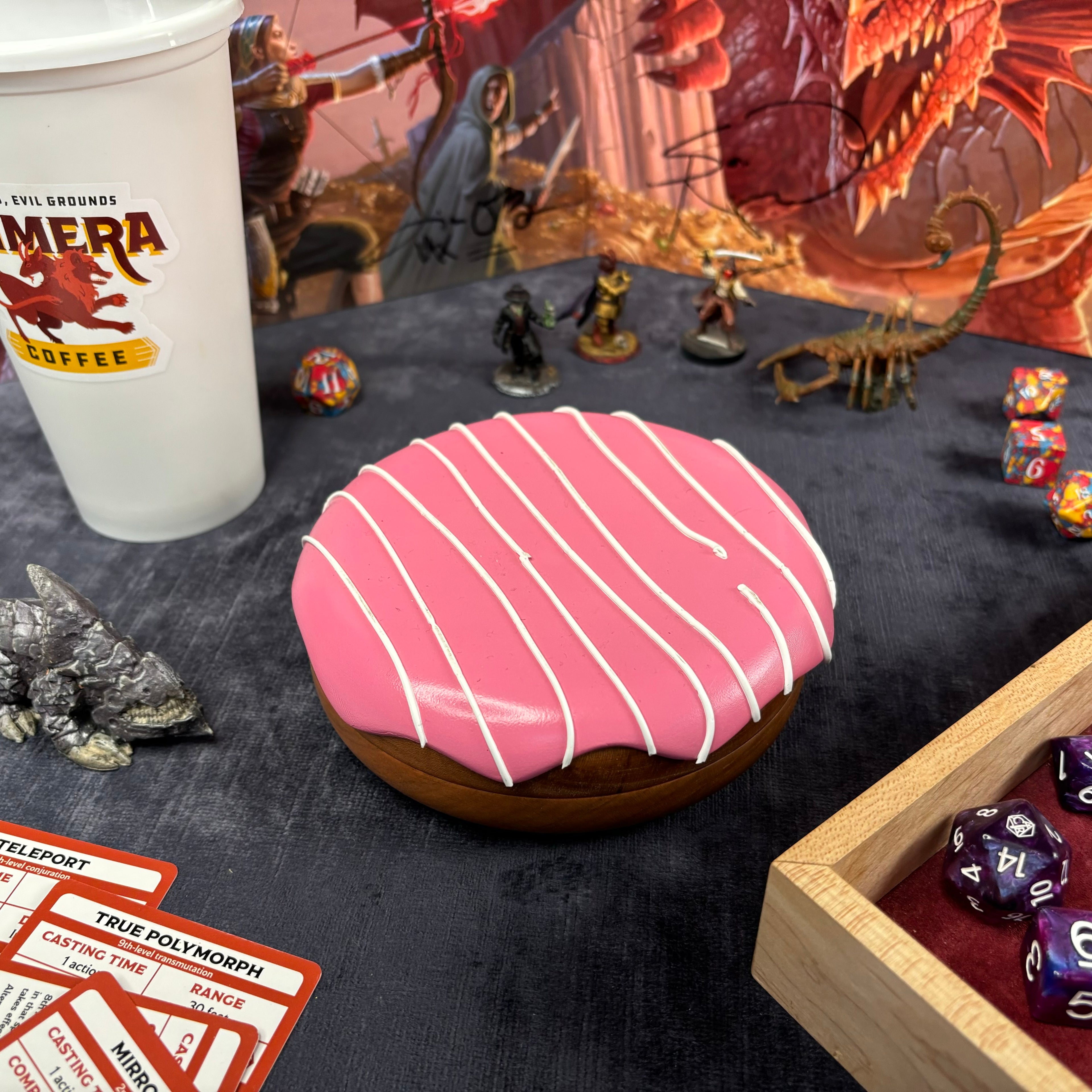 Jelly Dodecadonut – Premium Wooden Donut Dice Vault