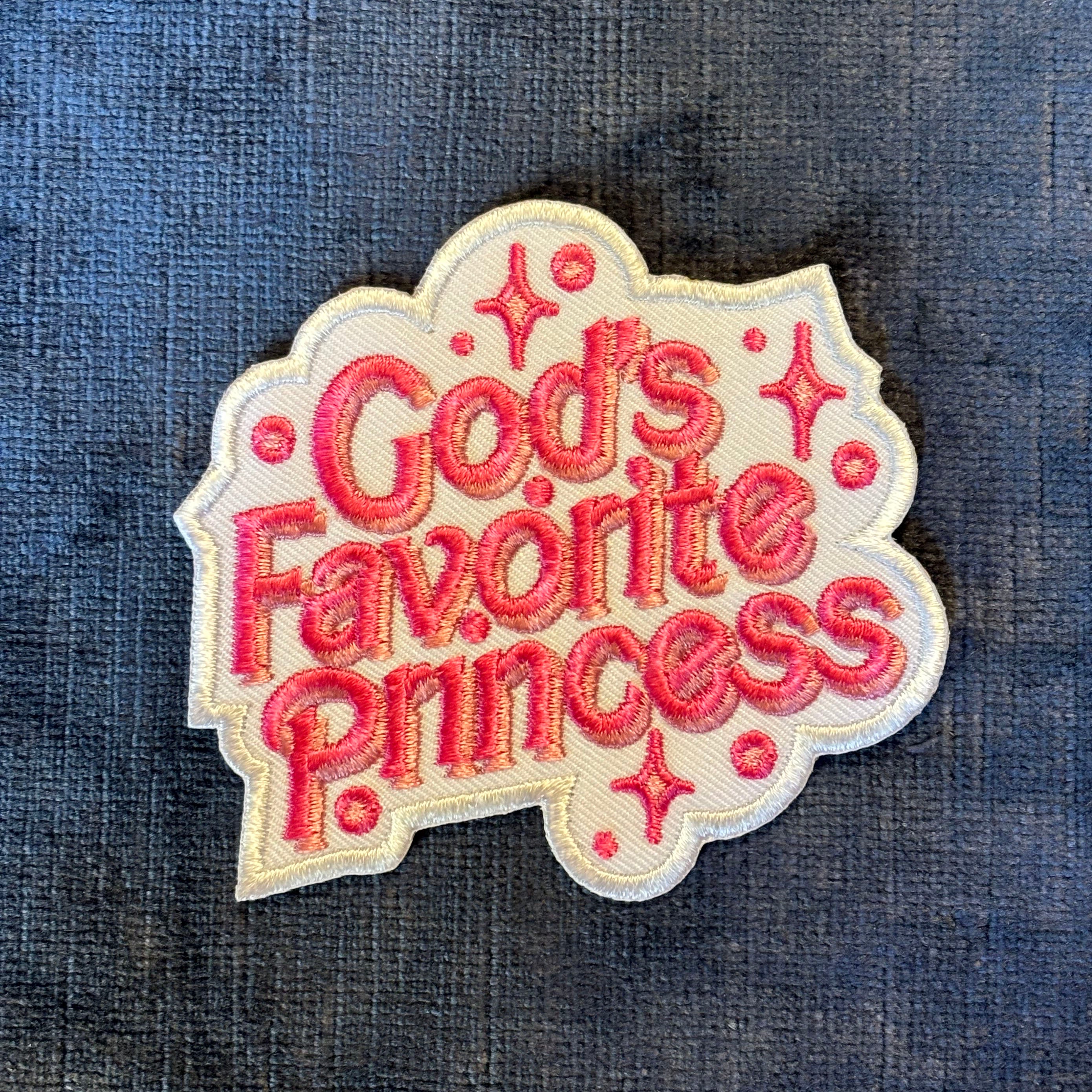 God’s Favorite Princess Embroidered Patch – Stitch-On Divine Power