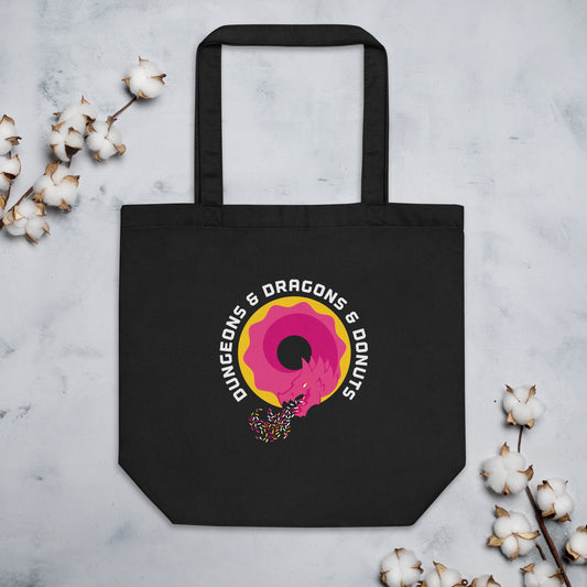 Dungeons & Dragons & Donuts Eco Tote Bag