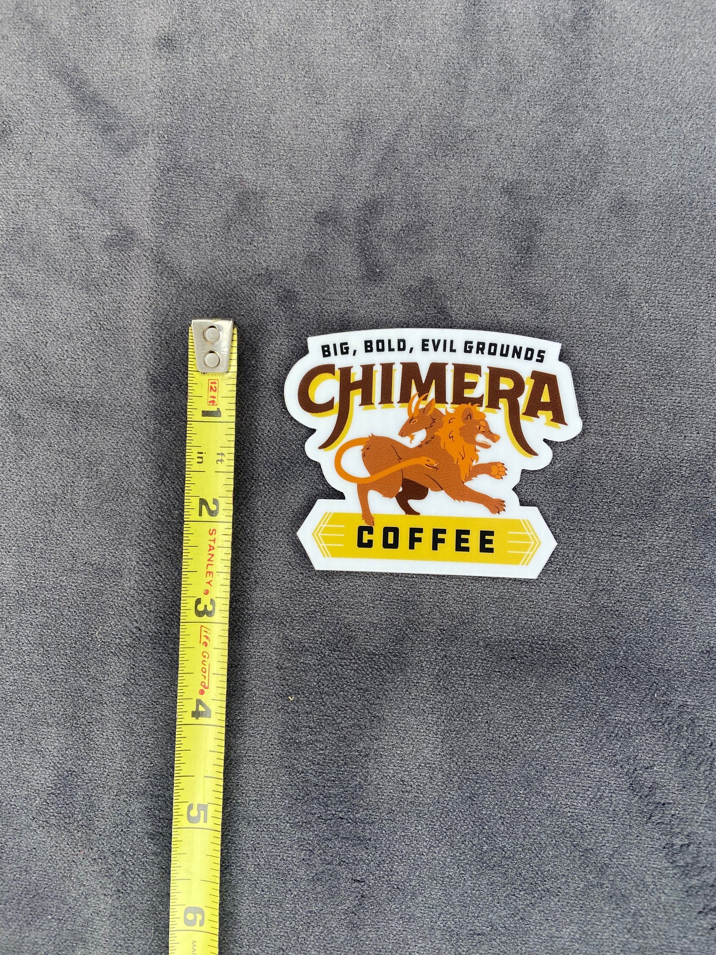 Chimera Coffee Sticker—DnD Gift, Dungeons & Dragons, Pathfinder, TTRPG