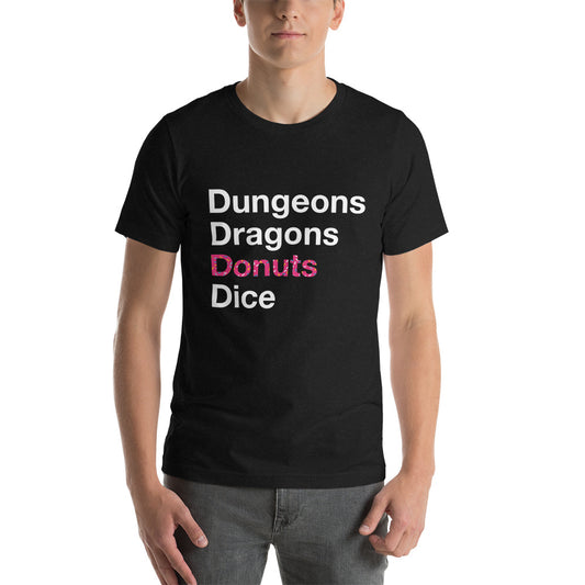 Dungeons, Dragons, Donuts, Dice T-Shirt