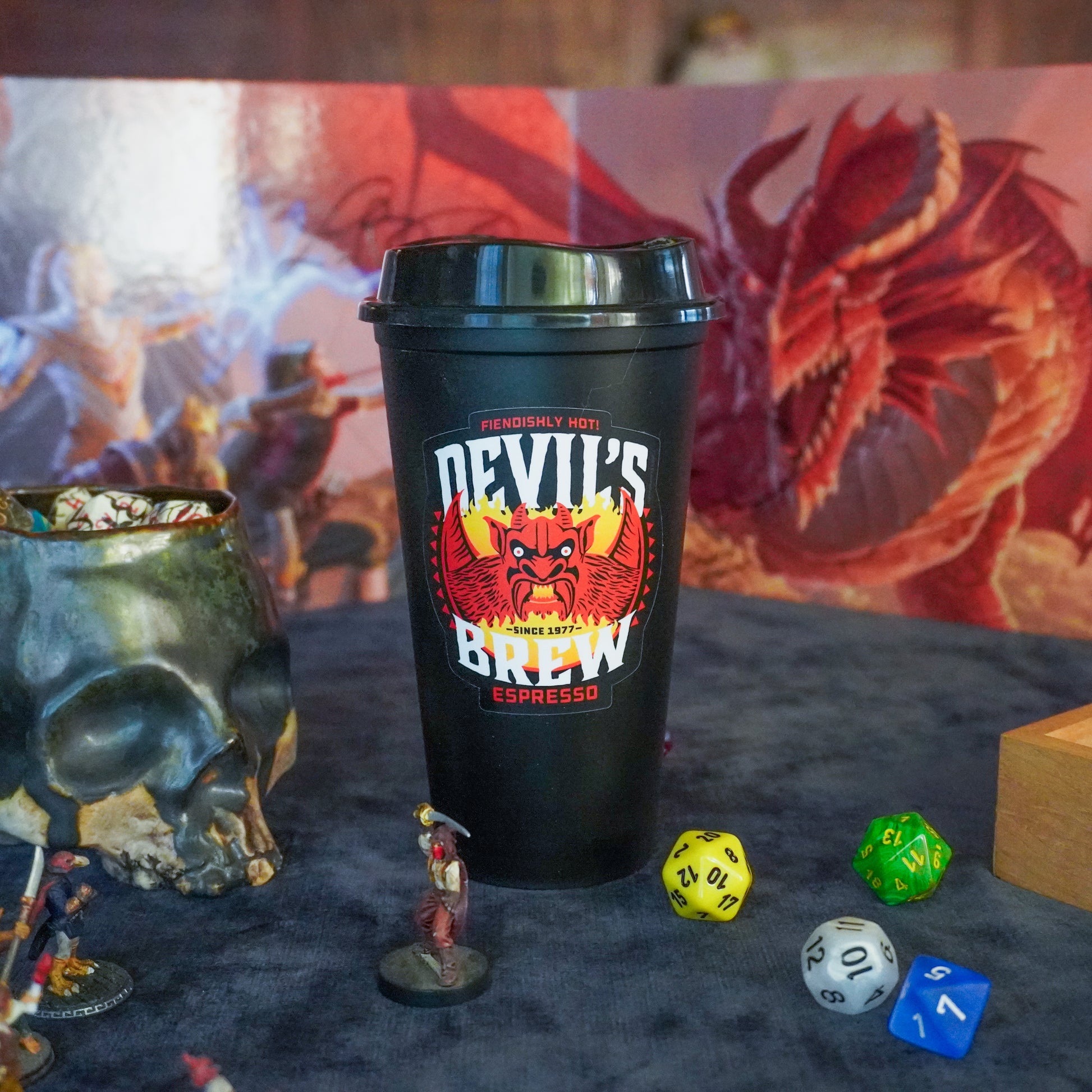 Coffee Cup Dice Tower – Roll with Caffeinated Style