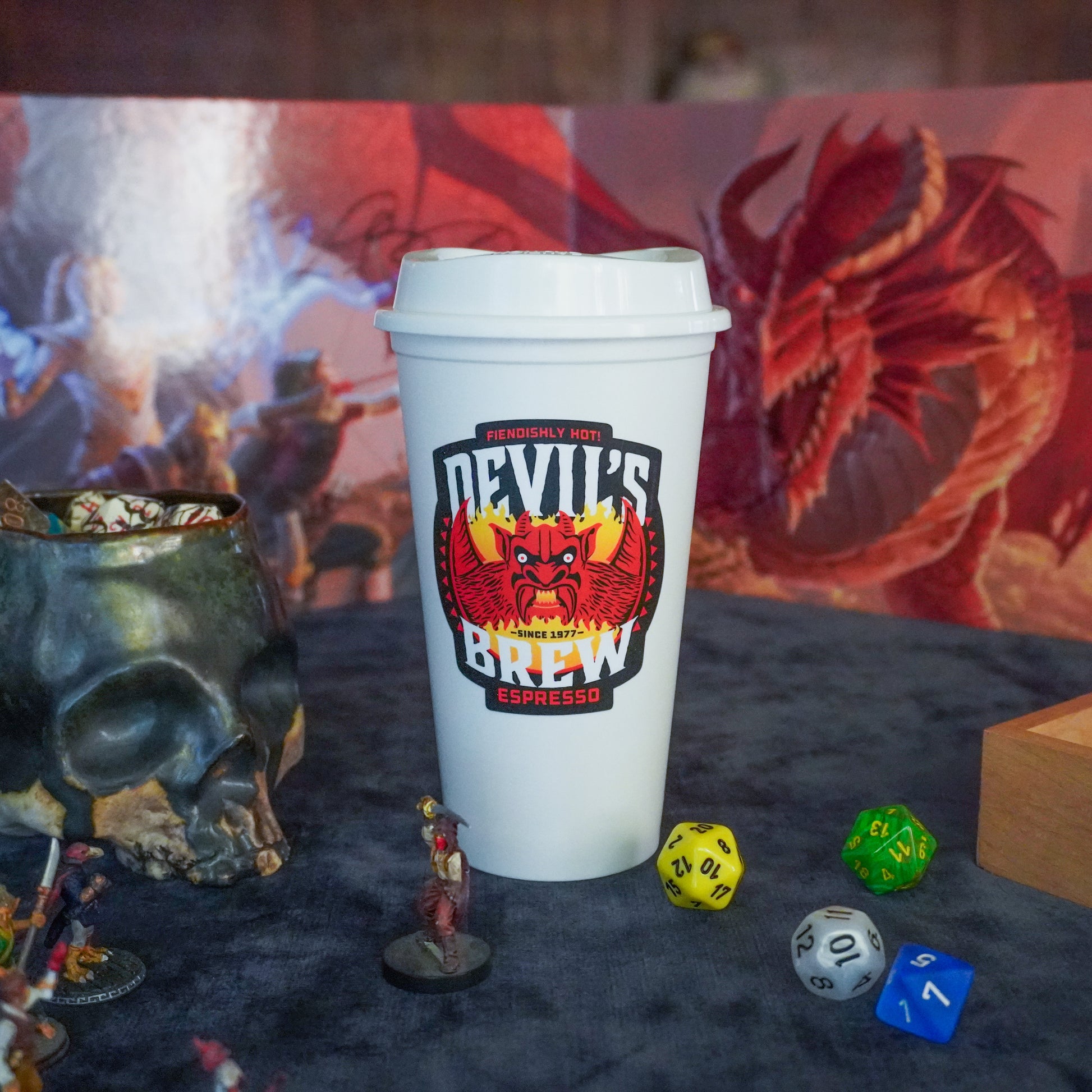 Coffee Cup Dice Tower – Roll with Caffeinated Style