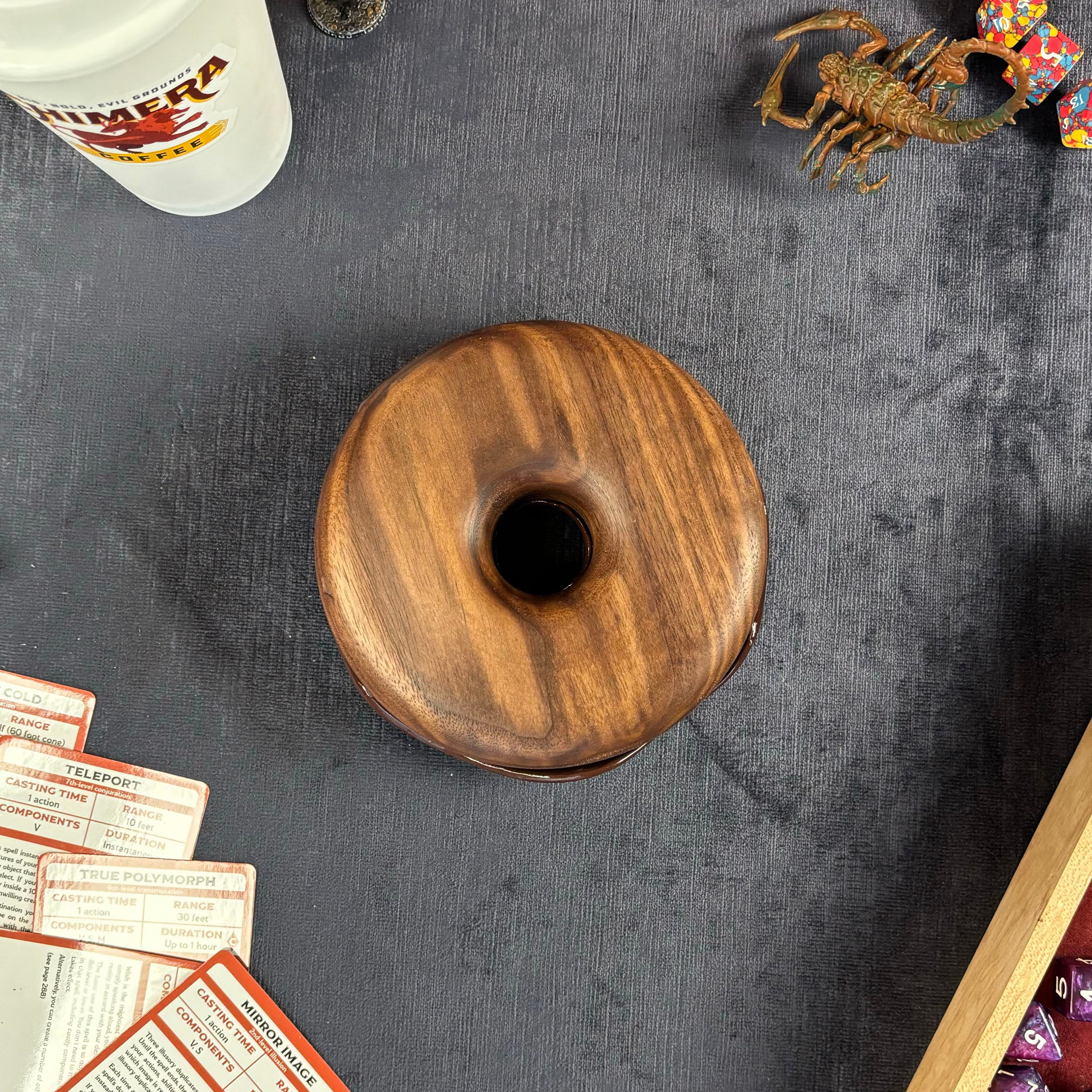 Dodecadonut – Premium Wooden Donut Dice Vault