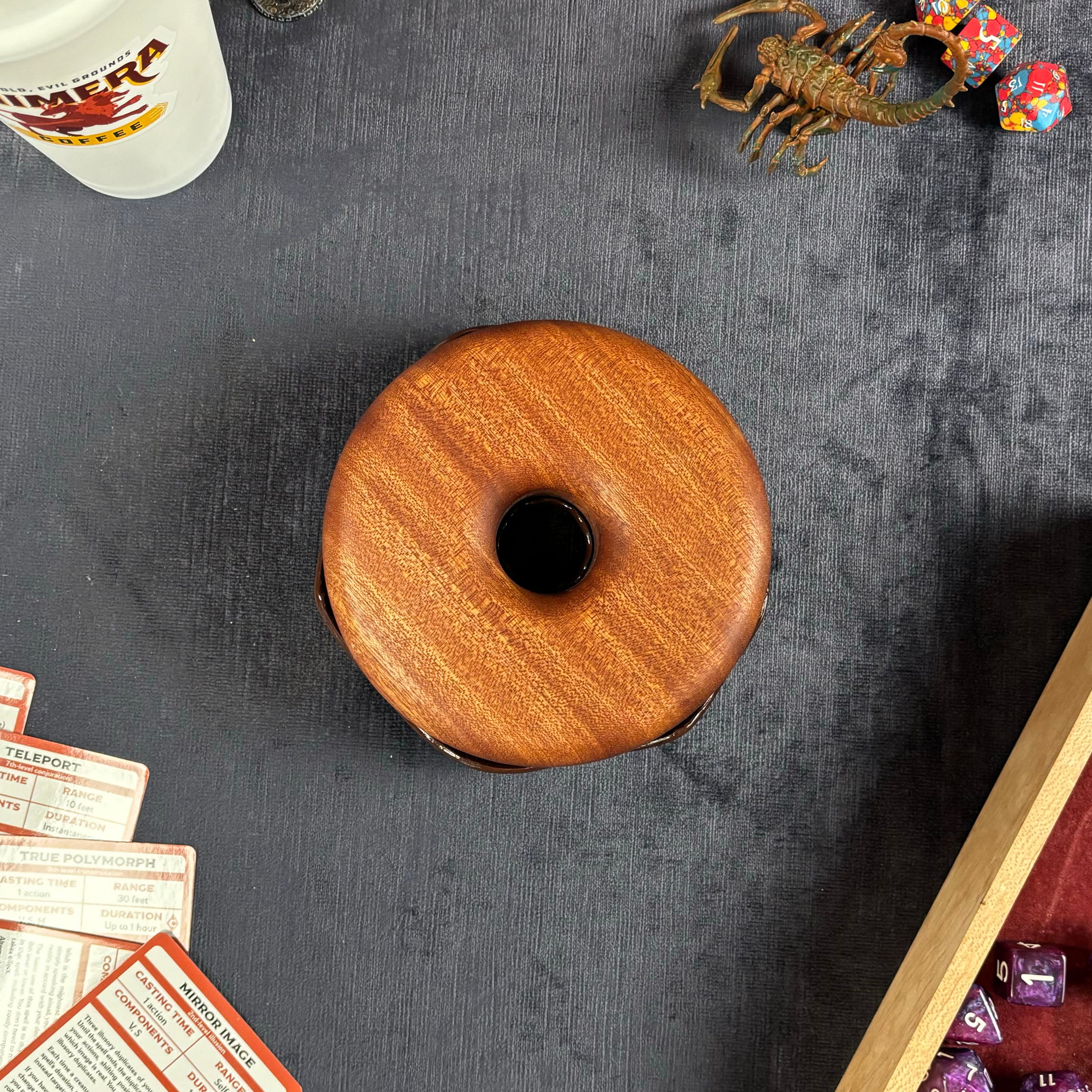 Deluxe Dodecadonut – Super Premium Wooden Donut Dice Vault