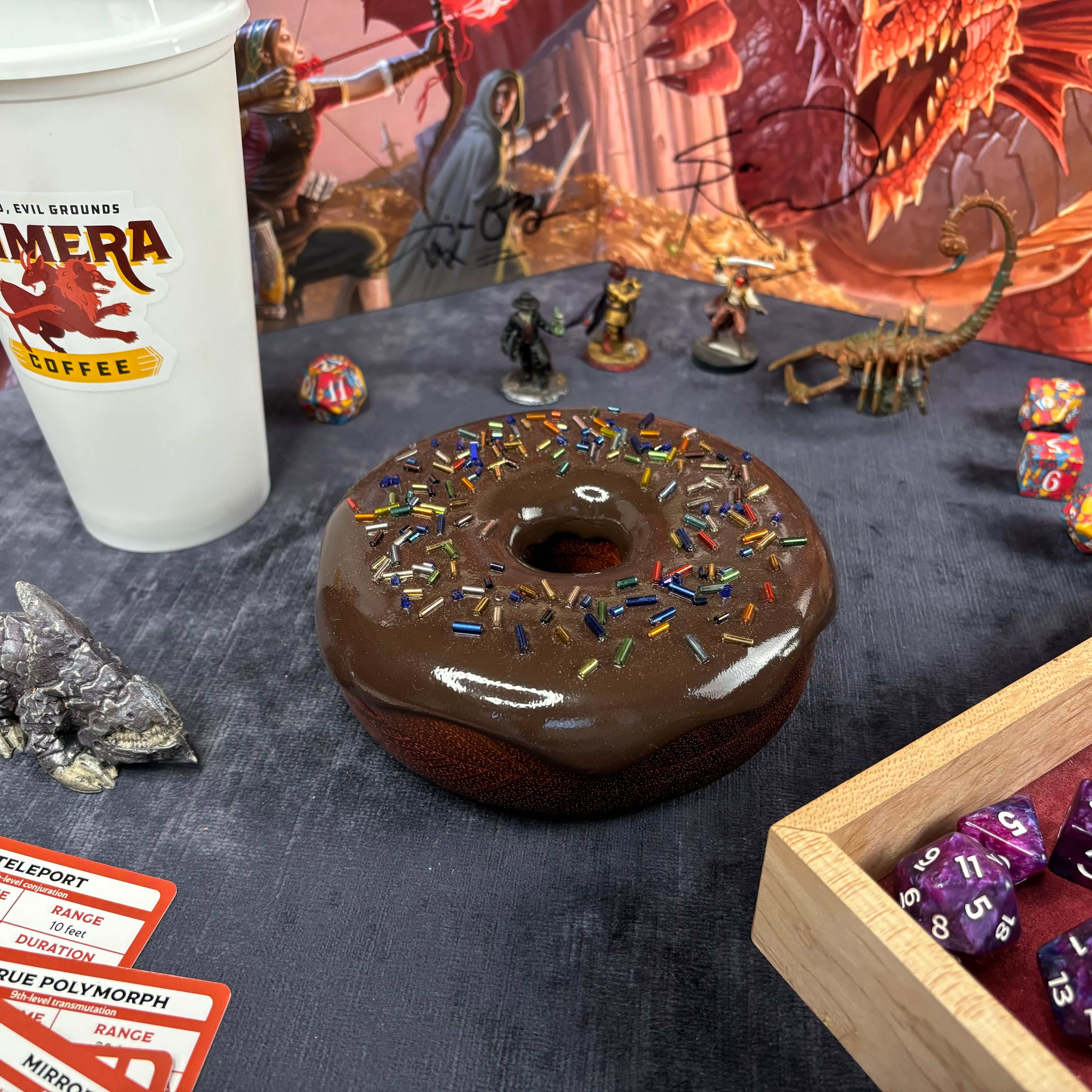 Deluxe Dodecadonut – Super Premium Wooden Donut Dice Vault
