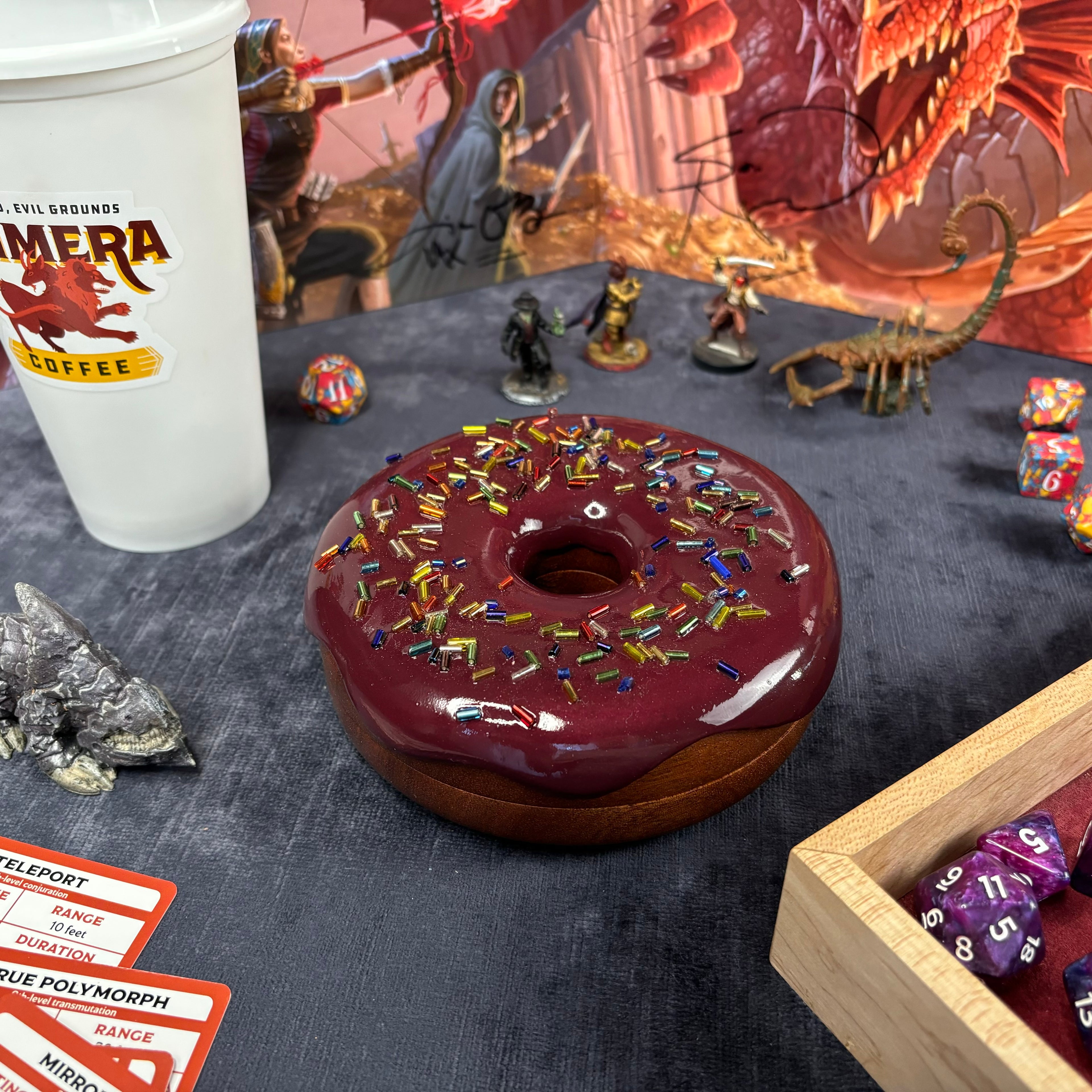 Deluxe Dodecadonut – Super Premium Wooden Donut Dice Vault