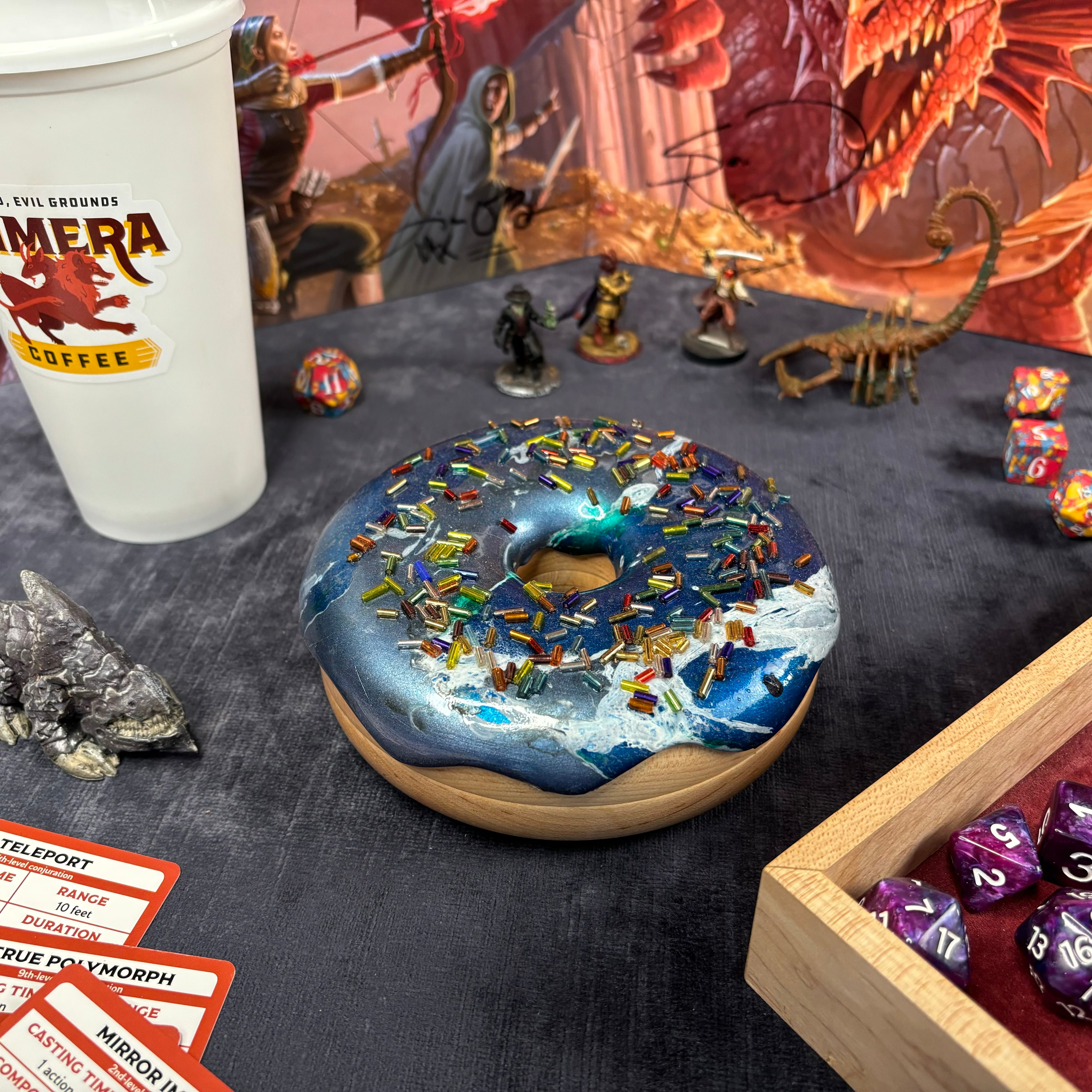 Deluxe Dodecadonut – Super Premium Wooden Donut Dice Vault