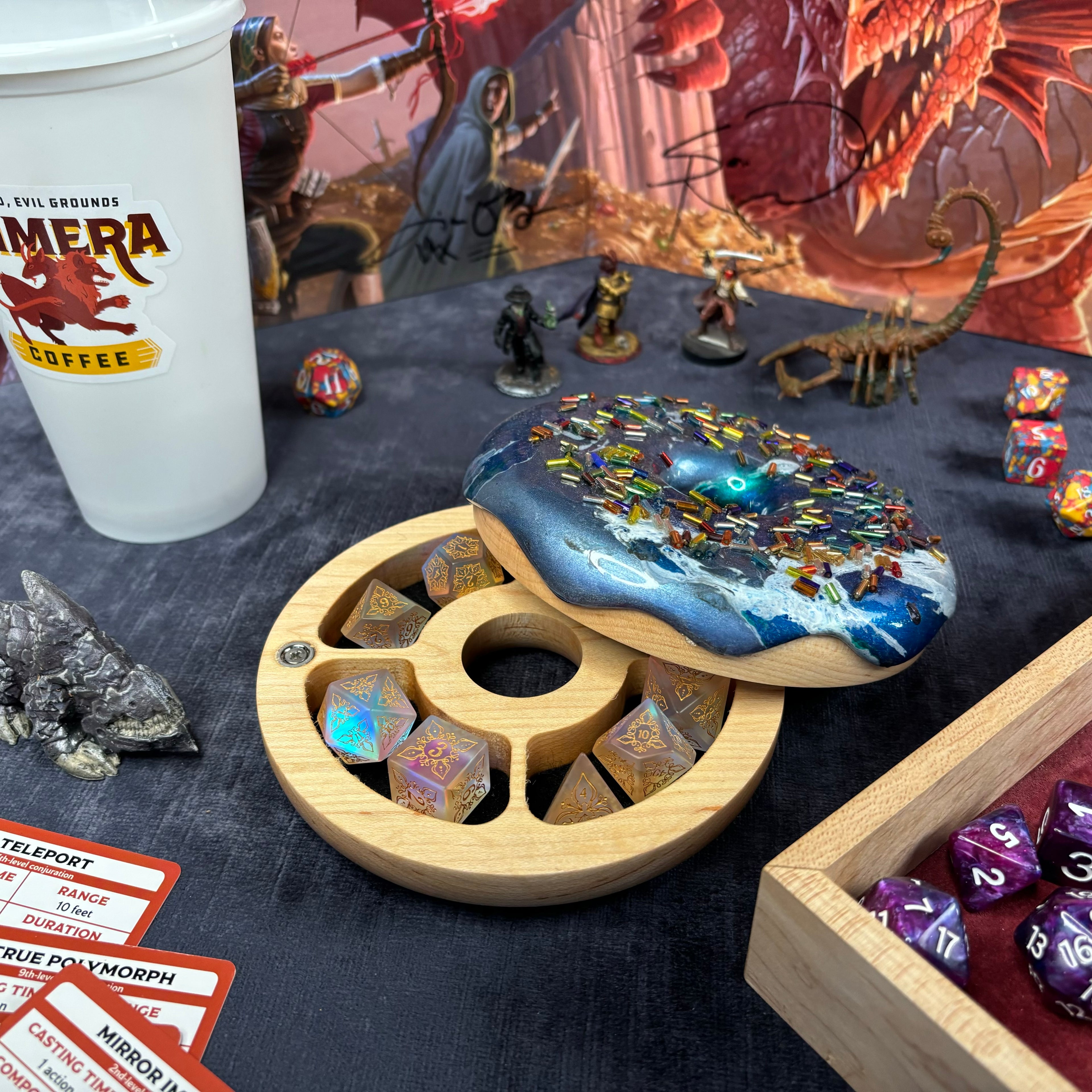 Deluxe Dodecadonut – Super Premium Wooden Donut Dice Vault