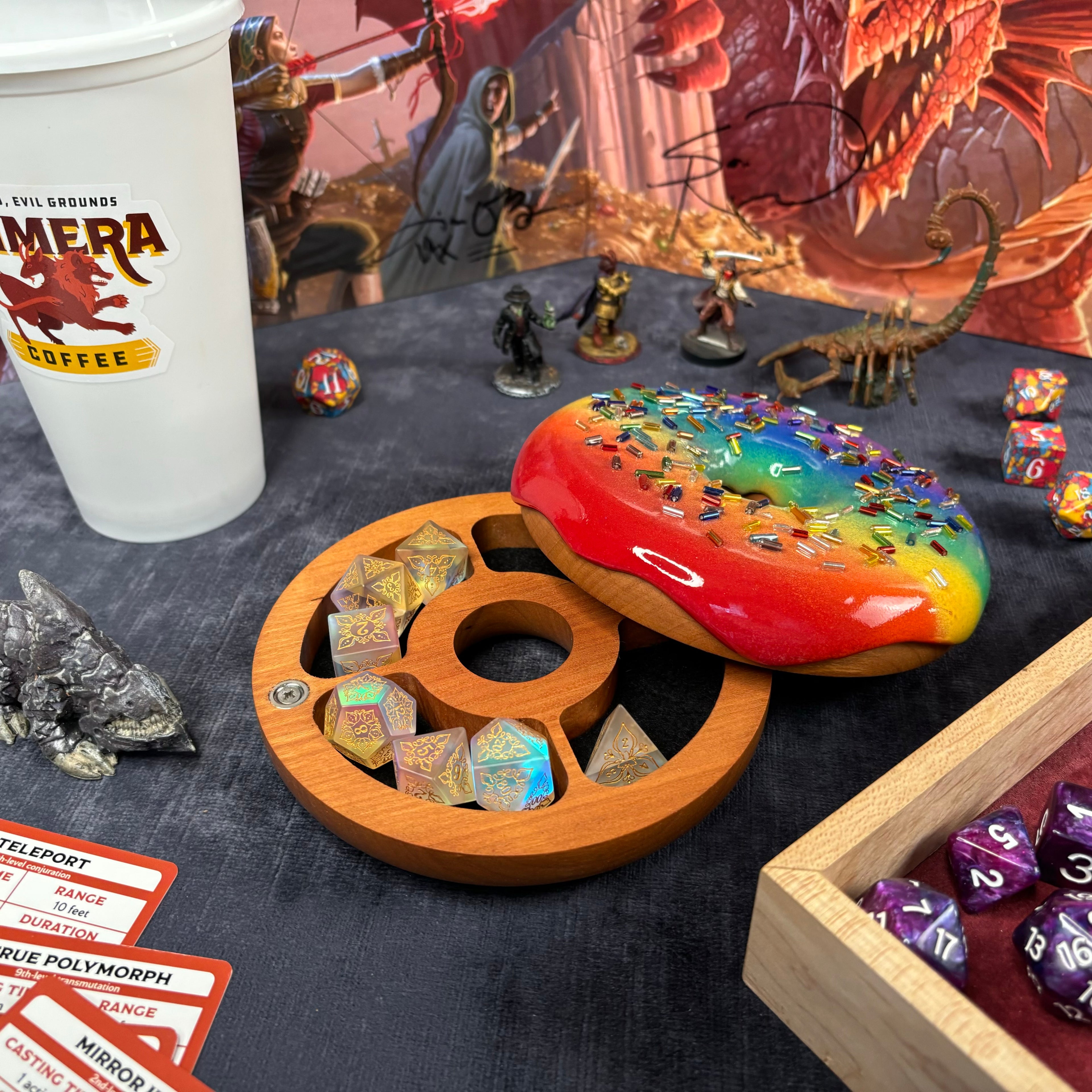 Deluxe Dodecadonut – Super Premium Wooden Donut Dice Vault