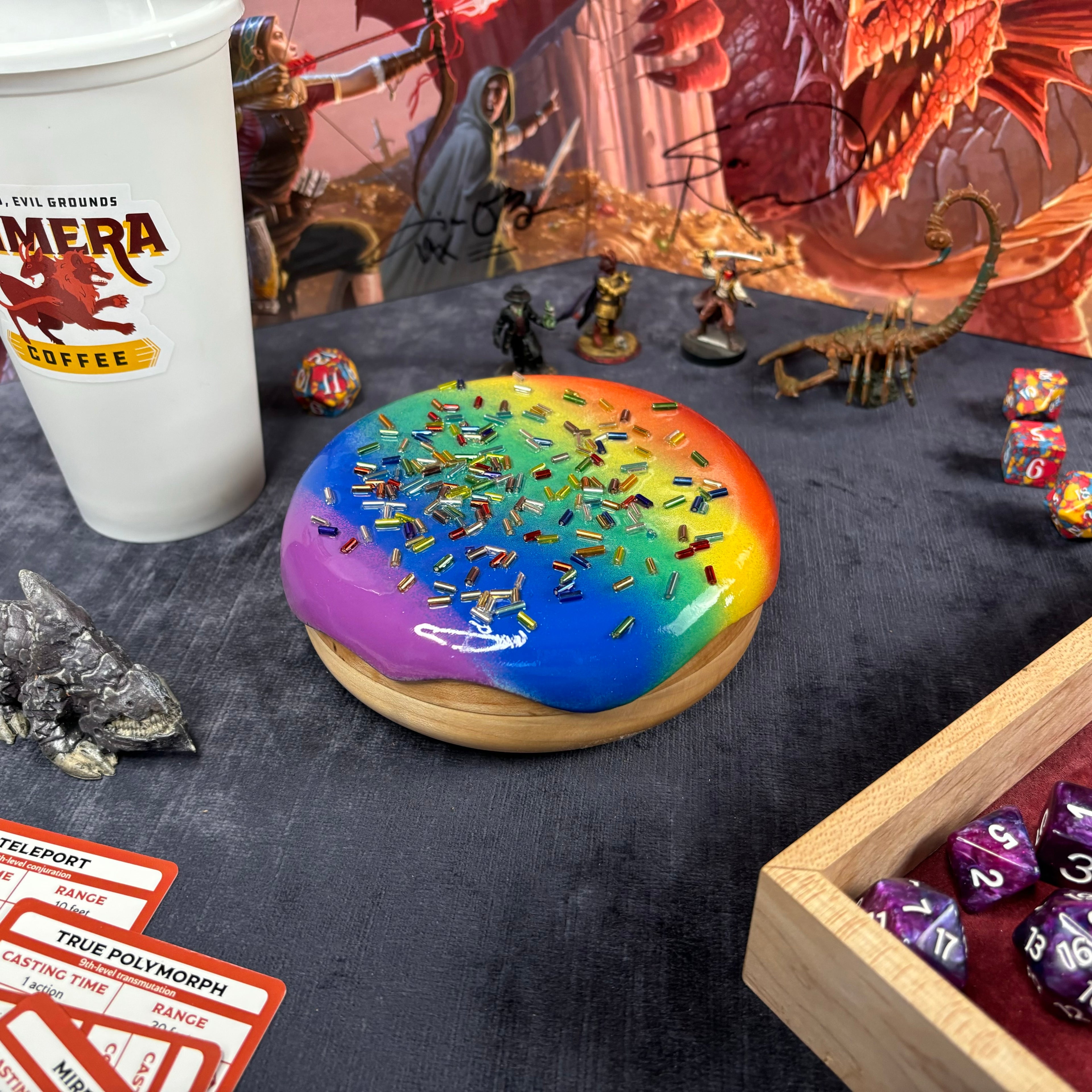 Deluxe Jelly Dodecadonut – Super Premium Wooden Donut Dice Vault