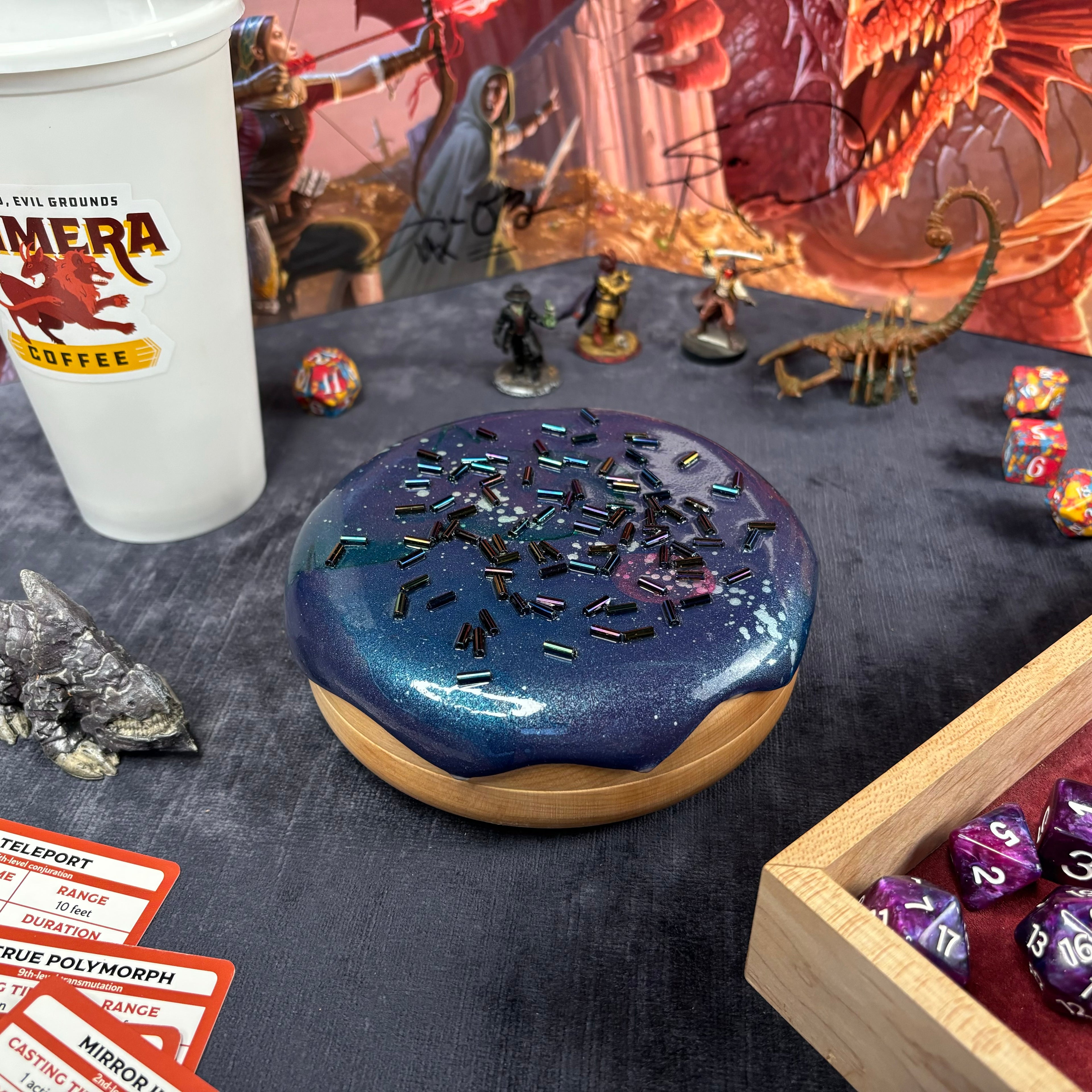 Deluxe Jelly Dodecadonut – Super Premium Wooden Donut Dice Vault