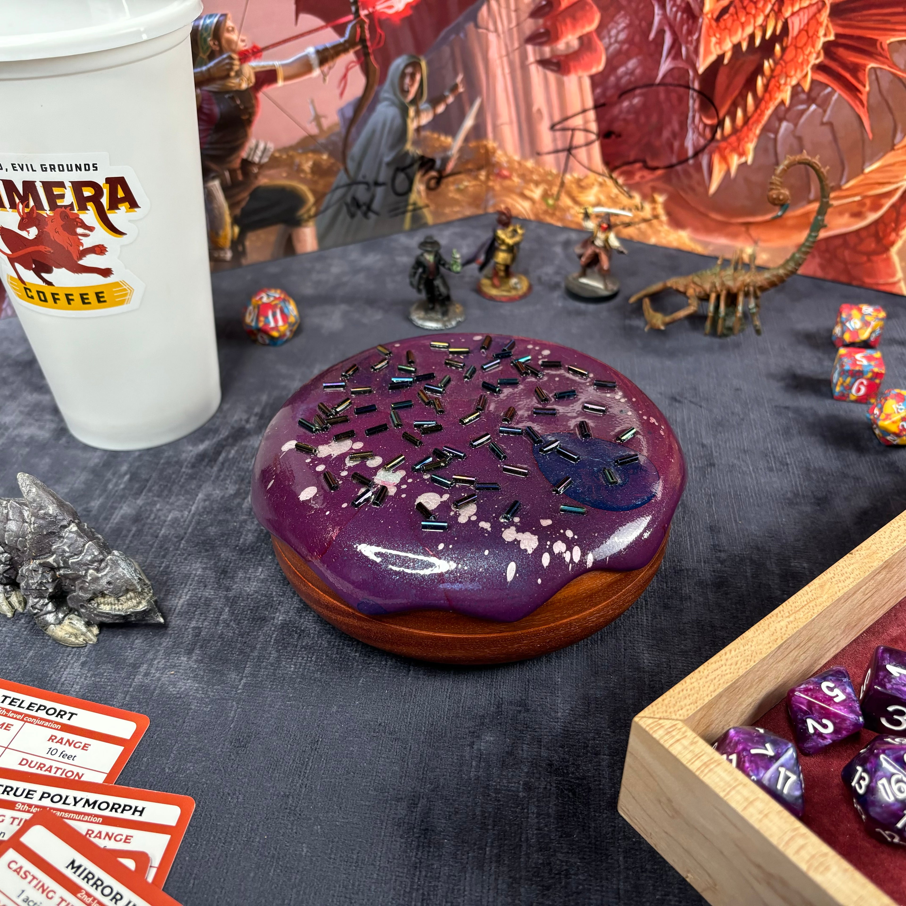Deluxe Jelly Dodecadonut – Super Premium Wooden Donut Dice Vault
