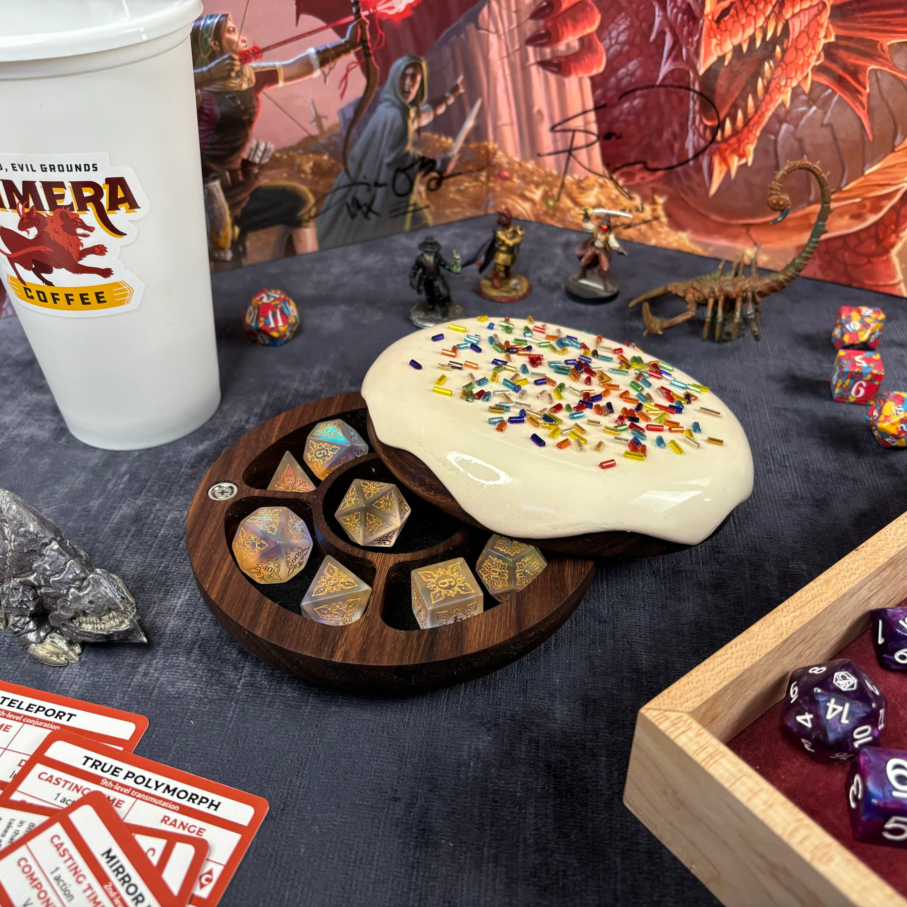 Jelly Dodecadonut – Premium Wooden Donut Dice Vault