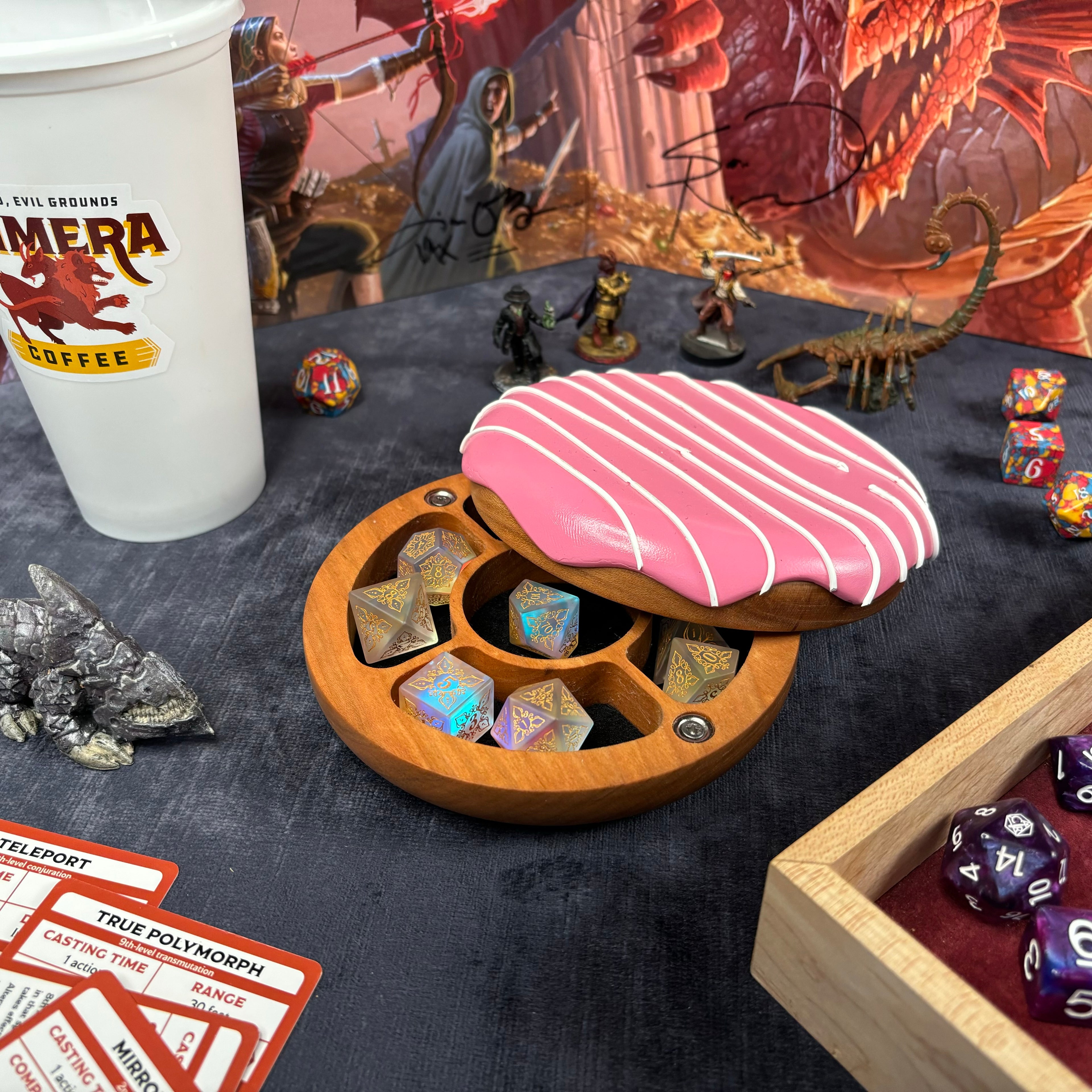 Jelly Dodecadonut – Premium Wooden Donut Dice Vault