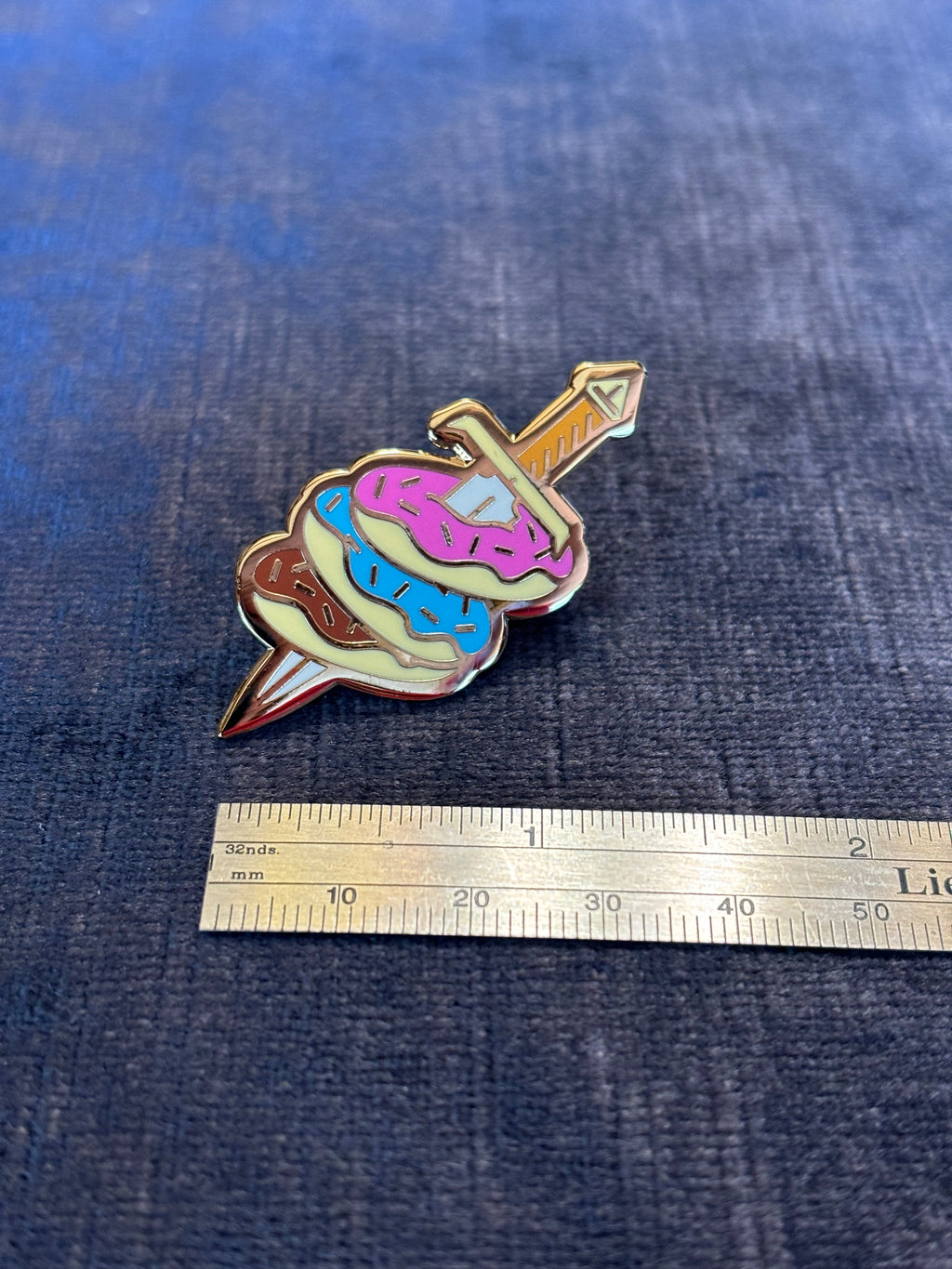 Donut Dagger Enamel Pin – Sweet Takedown Accessory