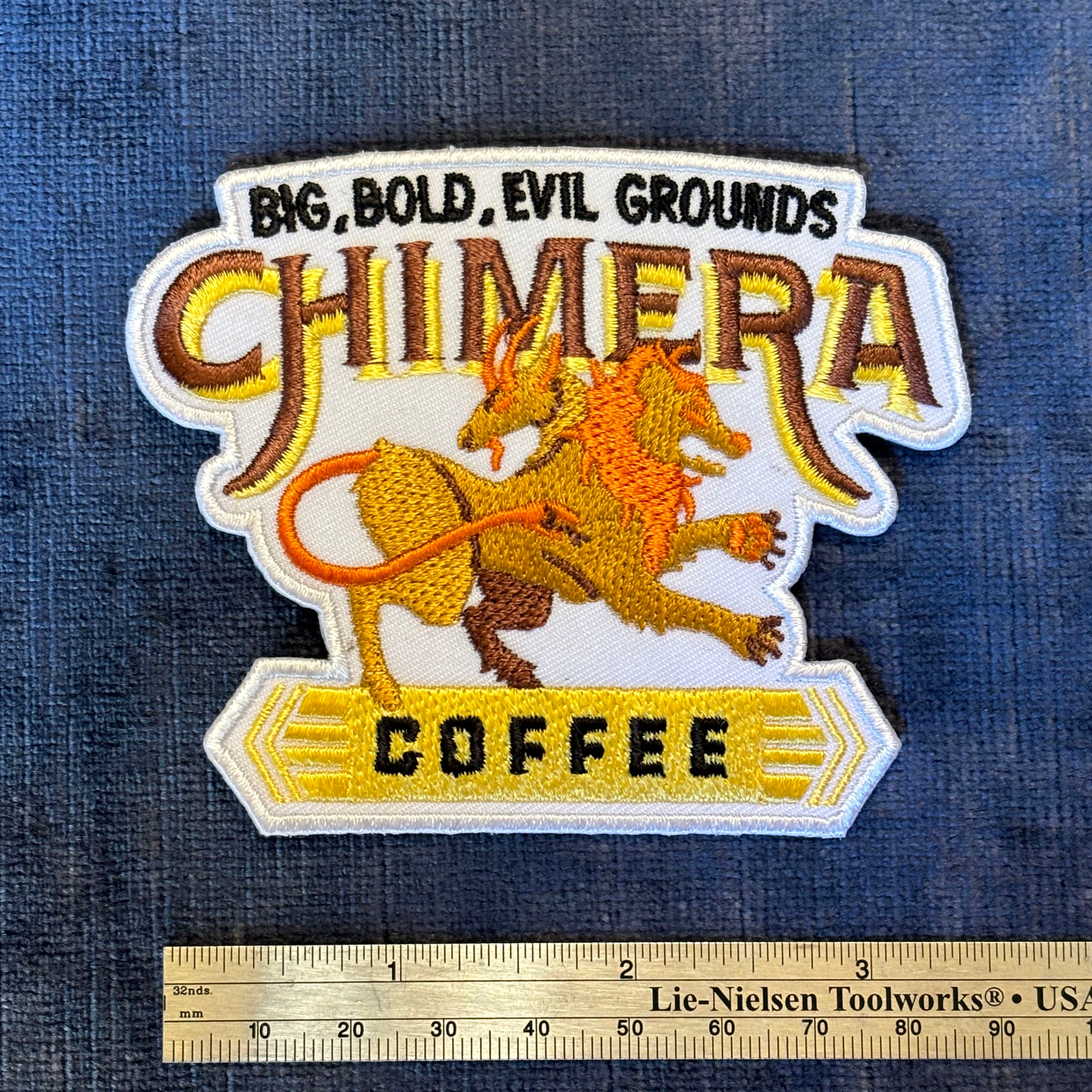 Chimera Coffee Embroidered Patch – Brewed for Gamers with Flavor