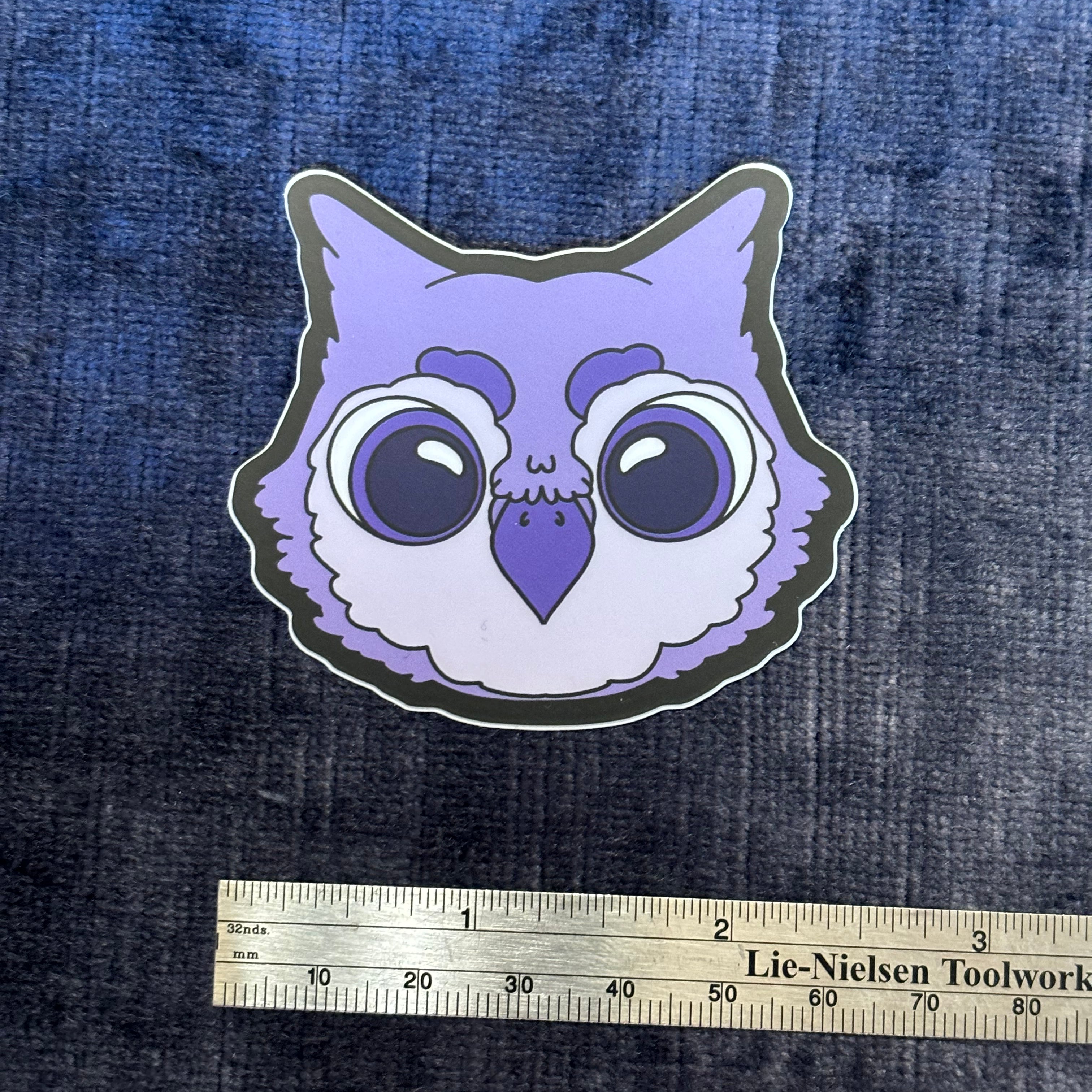 Cute Purple Owlbear Vinyl Sticker – Adorable Fantasy Beast for Your Gear