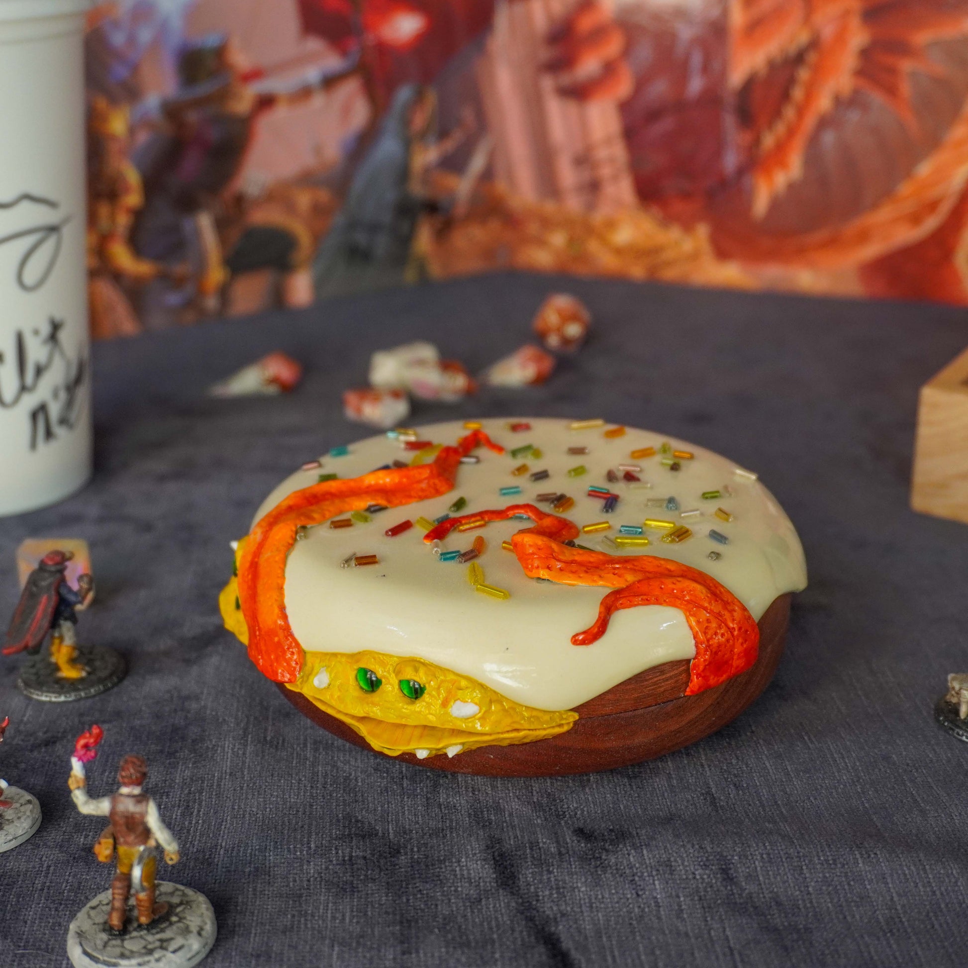 Monstrous Dodecadonut – Elite Wooden Dice Vault