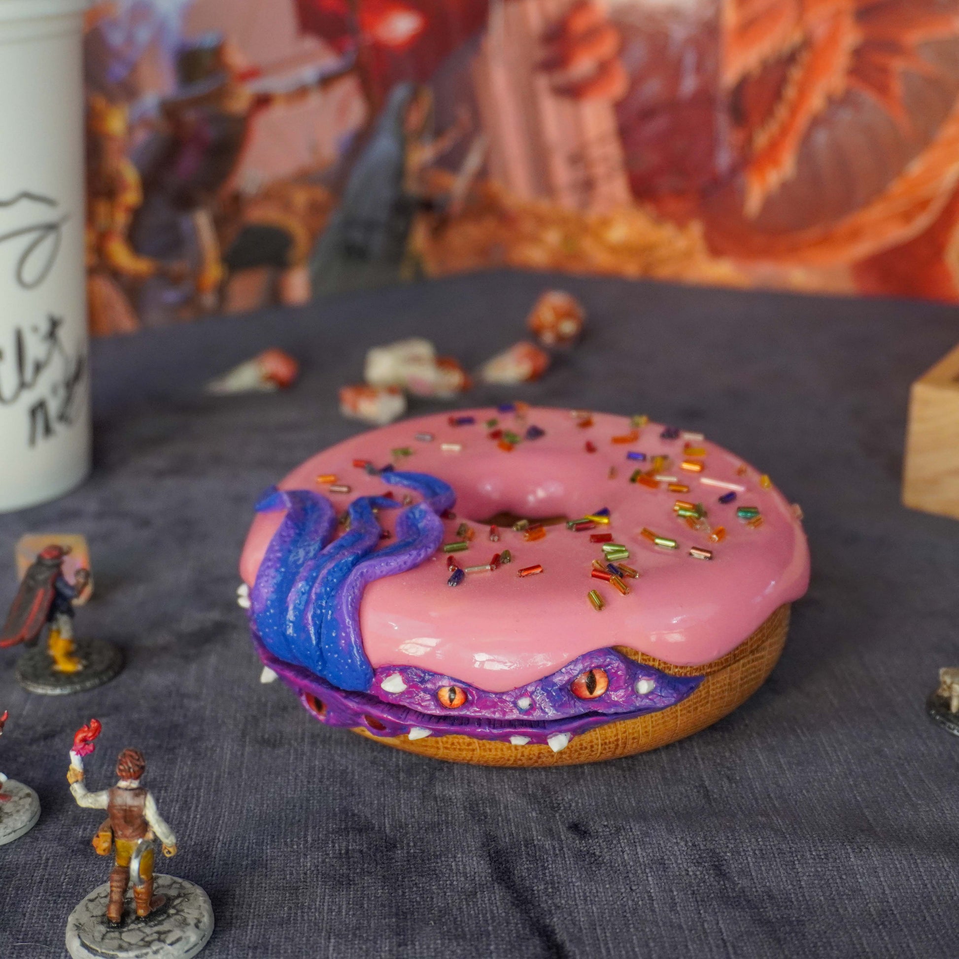 Monstrous Dodecadonut – Elite Wooden Dice Vault
