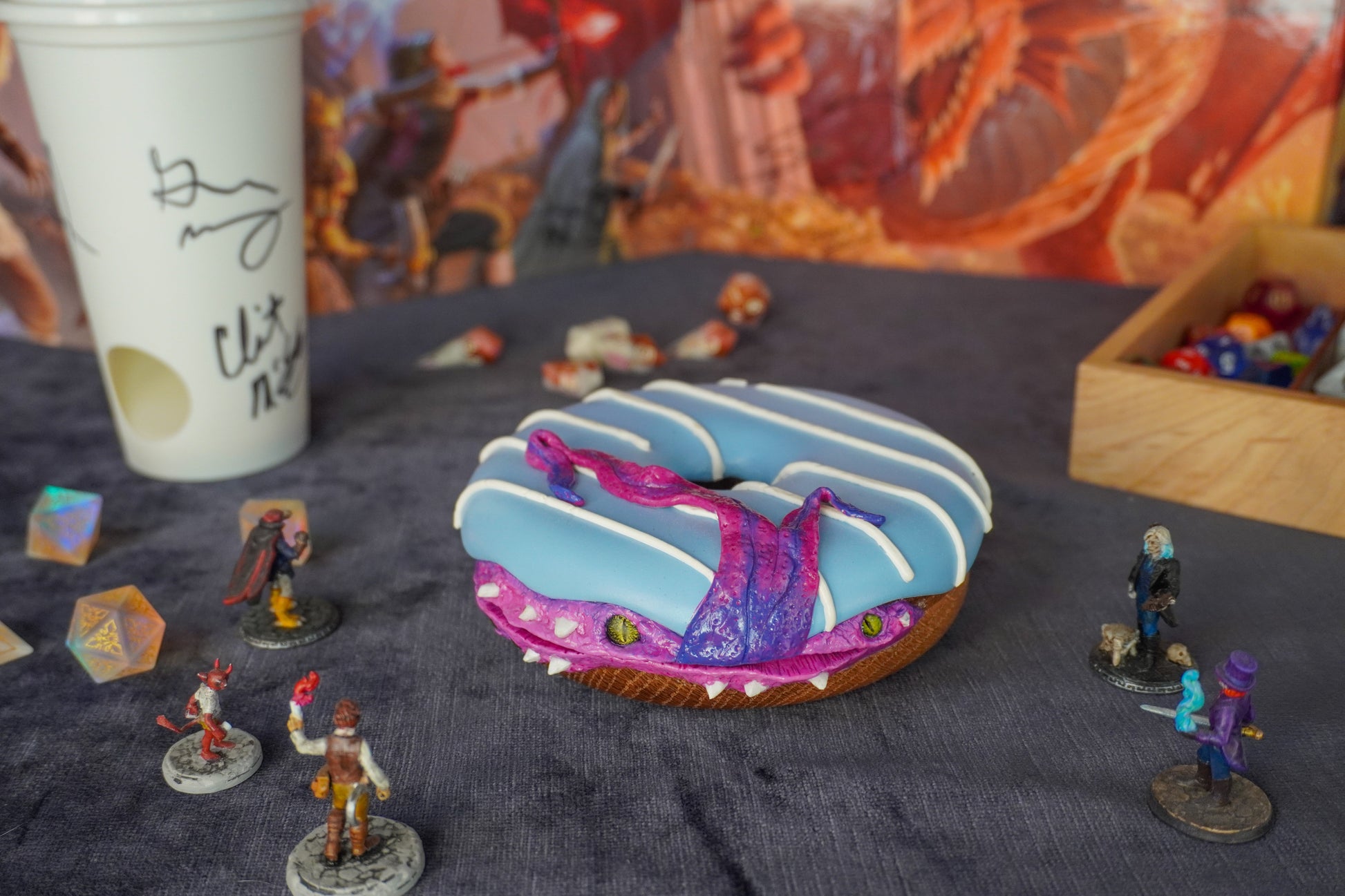 Monstrous Dodecadonut – Elite Wooden Dice Vault