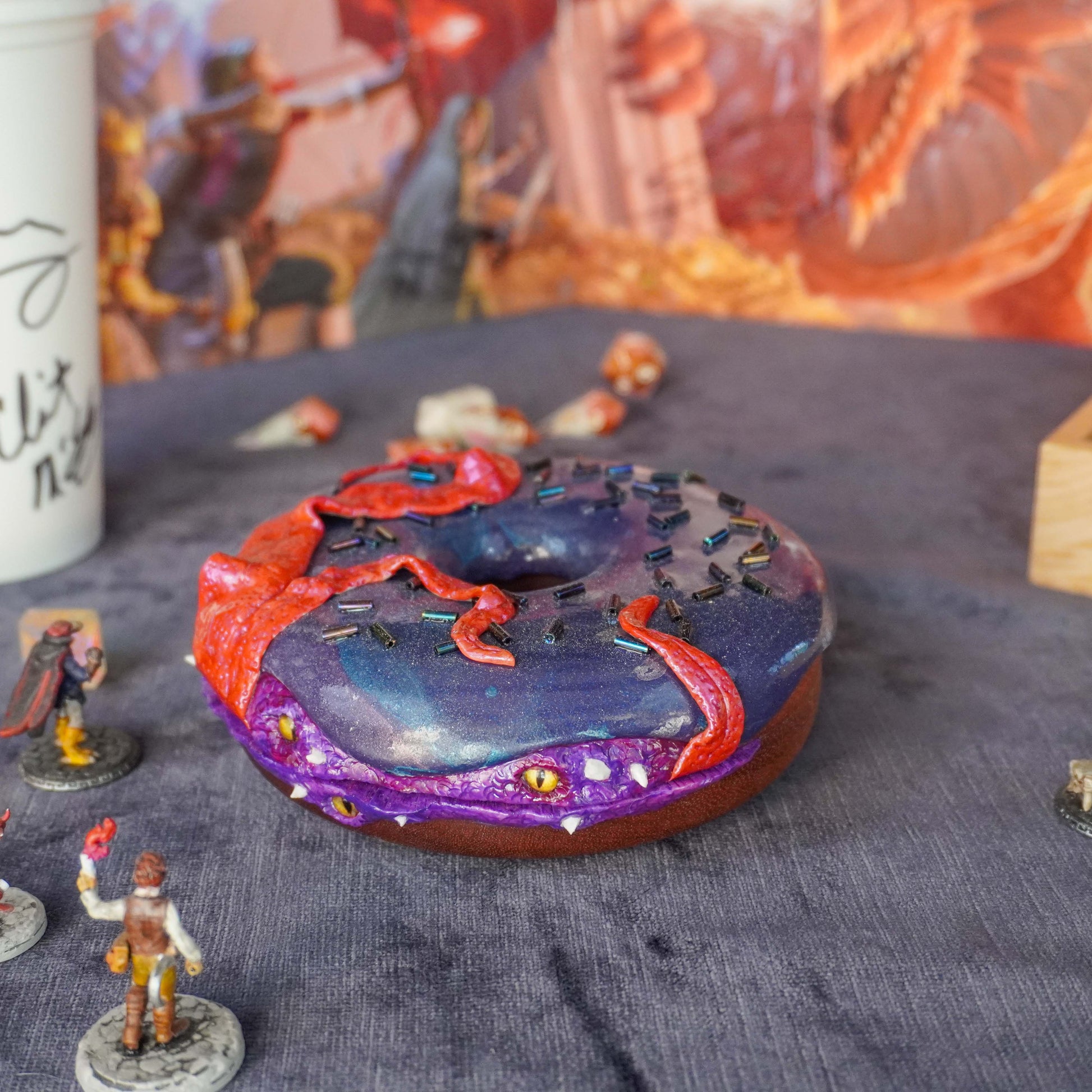 Monstrous Dodecadonut – Elite Wooden Dice Vault