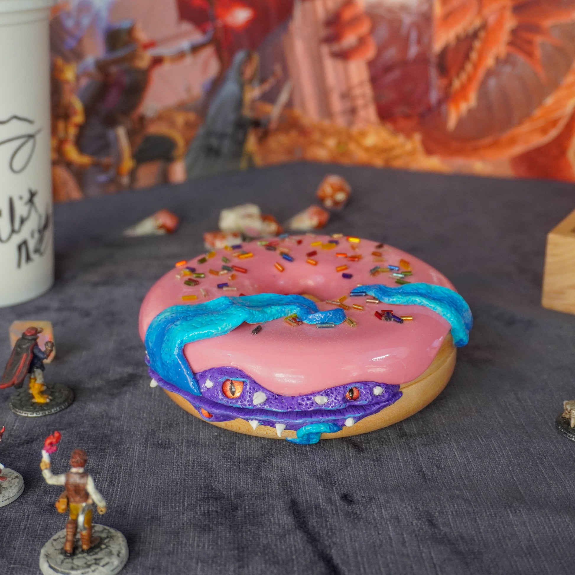 Monstrous Dodecadonut – Elite Wooden Dice Vault