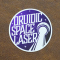 Druidic Space Laser Vinyl Sticker – Nature Magic Meets Cosmic Mayhem