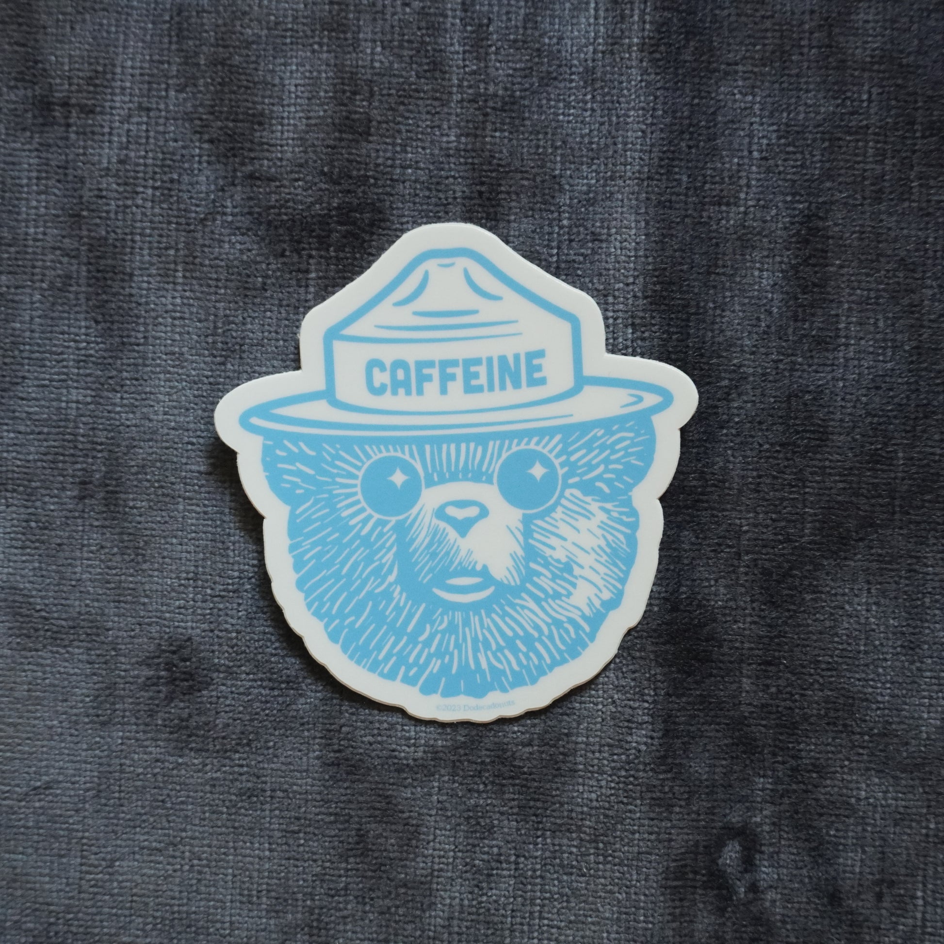 Caffeine Bear Vinyl Sticker – Wake Up with Brewed Boldness