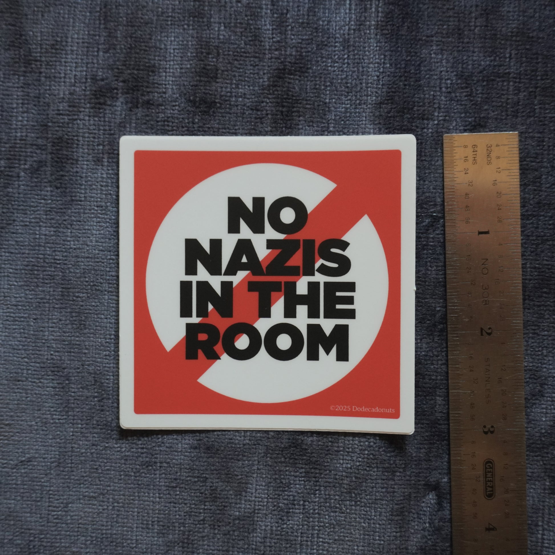 No Nazis in the Room Vinyl Sticker – Set the Tone for Inclusive Gaming