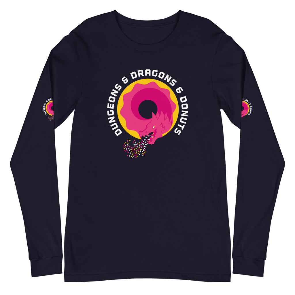 Dungeons & Dragons & Donuts Long Sleeve Tee
