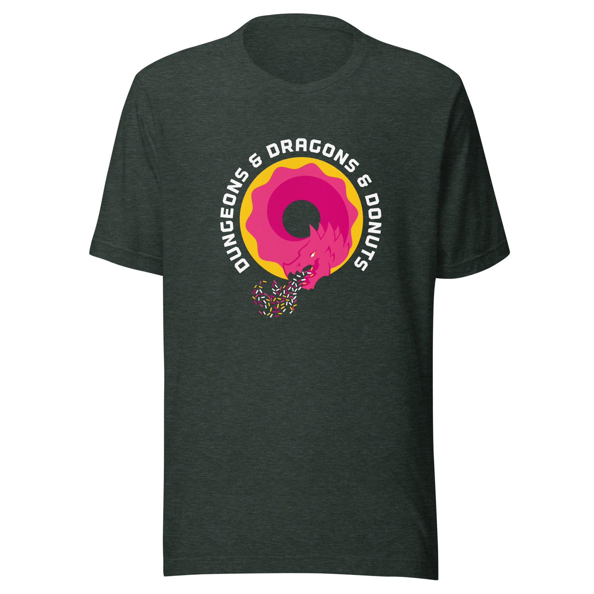 Dungeons & Dragons & Donuts T-shirt – Large Sizes